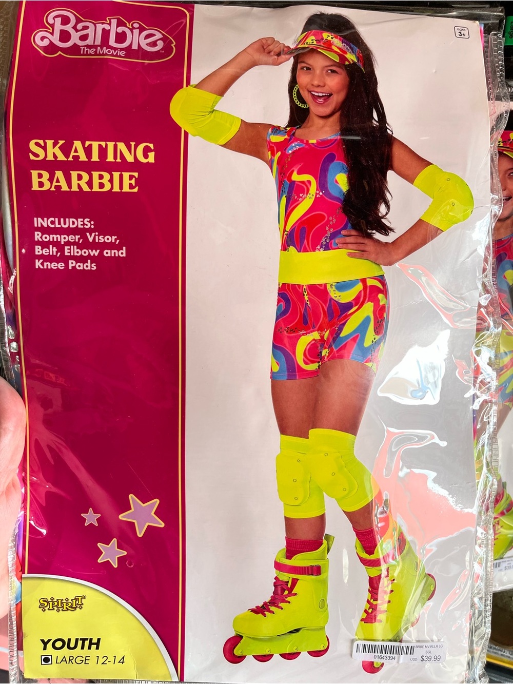 Barbie Neon Yellow & Multicolor Skating Outfit